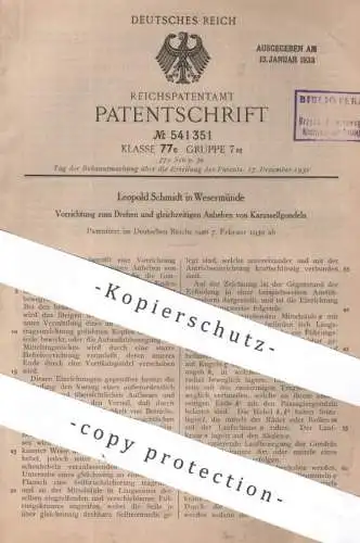 original Patent - Leopold Schmidt , Wesermünde | 1930 | Drehen u. Heben von Karussellgondeln | Karussell - Gondel !