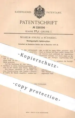 original Patent - Wilhelm Strunz , Nürnberg | 1909 | Weichgestopfte Spielzeugfigur | Spielzeug , Plüschtier , Teddy Bär