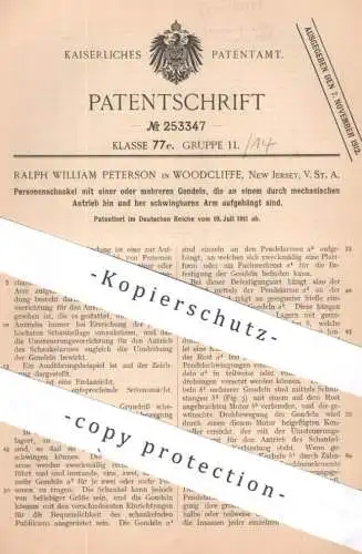 original Patent - Ralph William Peterson , Woodcliffe , New Jersey , USA | 1911 | Personenschaukel mit Gondel | Schaukel