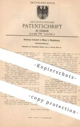 original Patent - Hermann Schmidt , Möser , Magdeburg | 1920 | Glockenspielzeug | Glocke | Spielzeug , Klingel , Spiel