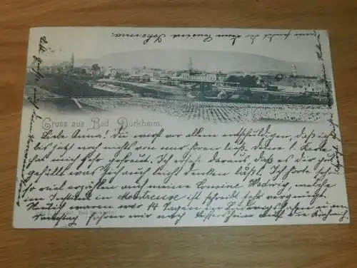 alte AK - Bad Dürkheim , 1900 , Panorama , Eisenbahn , Ansichtskarte !!