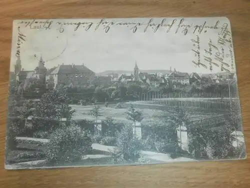 alte AK - Lauf a.d. Pegnitz , 1905 , Panorama , Ansichtskarte !!