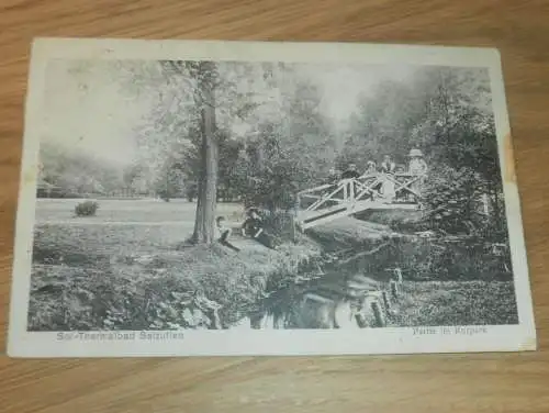 alte AK - Salzuflen , 1920 , Kurpark , Sol- und Thermalbad , Ansichtskarte !