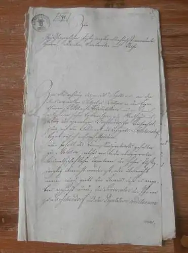 Lehngut Jettchenshof bei Malchin , 1820 , alte Akte, Scheel zu Bützow , Boldt auf Holz Lübchin b. Walkendorf Mecklenburg