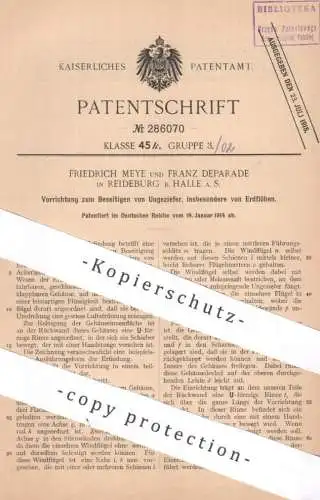 original Patent - Friedrich Meye , Franz Deparade , Reideburg / Halle / Saale | 1914 | Beseitigung v. Ungeziefer | Flöhe