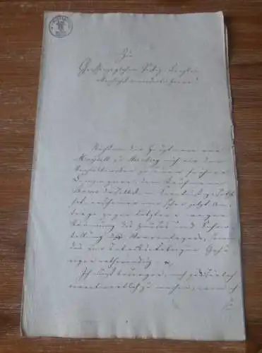 Hauptmann von Maydell zu Sternberg , 1823 , Kaufmann Thoms , Brunier zu Schwerin , alte Akte , Mecklenburg !!