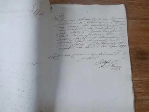 Pastorius Oerthling zu Satow , 1799 , alte Akte , Kranel in Rostock , Mecklenburg !!