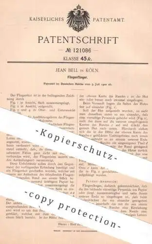 original Patent - Jean Bell , Köln / Rhein | 1900 | Fliegenfänger | Insektenfänger | Leim , Klebstoff , Papier | Fänger