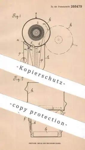 original Patent - Michael Schöttinger , Haardt / Pfalz | 1912 | Beleimen von Fliegenbandstreifen | Fliegenfänger | Leim