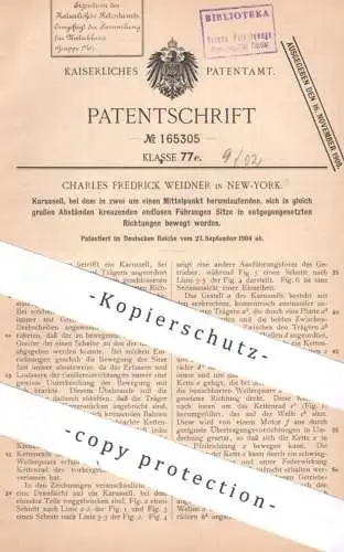 original Patent - Charles Frederick Weidner , New York , USA | 1904 | Karussell | Ringelspiel | Spielzeug