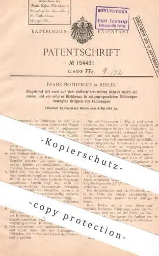 original Patent - Franz Nothtroff , Berlin | 1903 | Ringelspiel mit bewegten Fahrzeugen | Karussell | Spielzeug