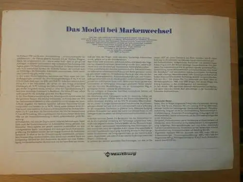 original Poster / Plakat - Dixi DA1  , 1928 , Reklame / Werbung , Wartburg , mit technischen Daten und Beschreibung !!