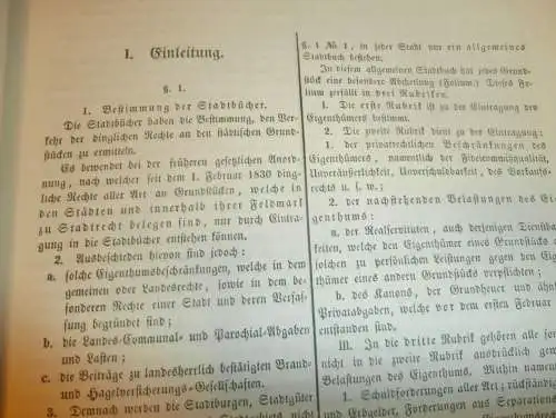 Stadtbuch-Ordnung in Mecklenburg , 1856 , Adressbuch , Güter , Protokolle , alte Akte , 65 Seiten !!