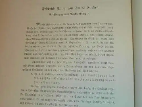 Pferde-Mobilmachung in Mecklenburg , 1868 , Landwehr , Militär , Rekrutierung , Armee , Krieg , alte Akte , 80 Seiten !!