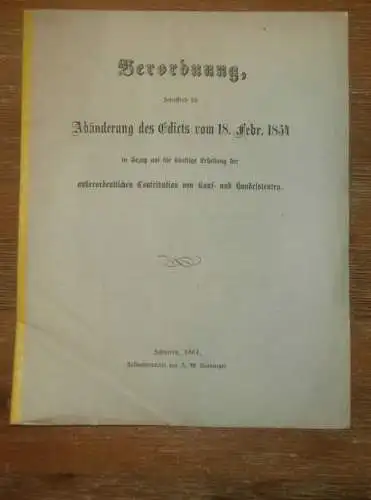 Kauf- und Handelsleute , 1861, Tabellen der Städte in Mecklenburg , Edict , Apotheker , Kaufleute ,alte Akte ,16 Seiten