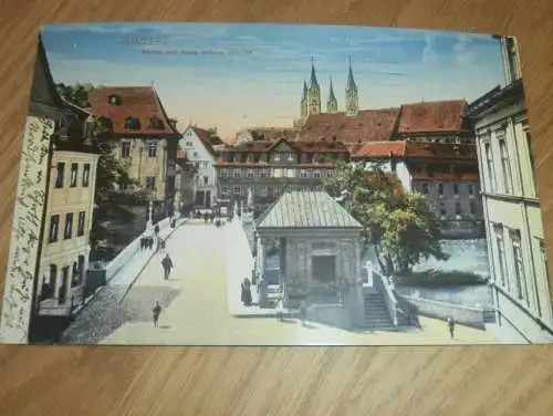 alte AK - Bamberg , 1915 , Neue untere Brücke , Ansichtskarte !!