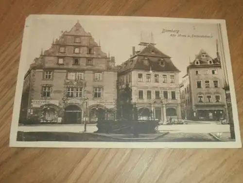 alte AK - Bamberg , ca. 1910 , Alte Maut u. Diskontobank , Ansichtskarte !!