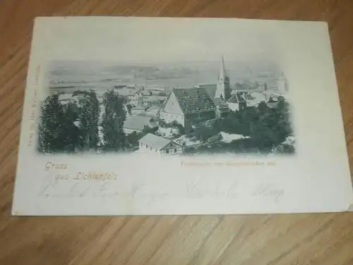 alte AK - Lichtenfels , 1899 , Totalansicht vom Bergschlösschen , Ansichtskarte