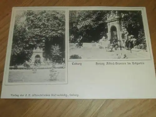 alte AK - Coburg , ca. 1910 , Herzog Alfred-Brunnen im Hofgarten Ansichtskarte