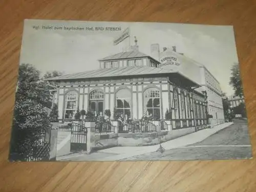 alte AK - Bad Steben , 1917 , kgl. Hotel zum bayrischen Hof , Ansichtskarte !!