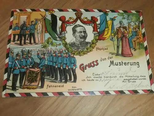 alte AK - Musterung in Ditzingen , 1914 , Fahneneid , Ansichtskarte !!