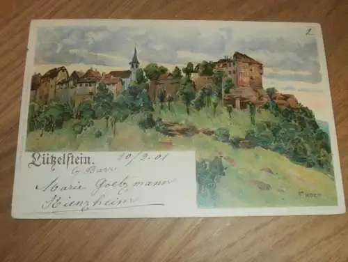 alte AK - Lützelstein / La Petite-Pierre ,1901 , Kienzheim Stempel Ansichtskarte