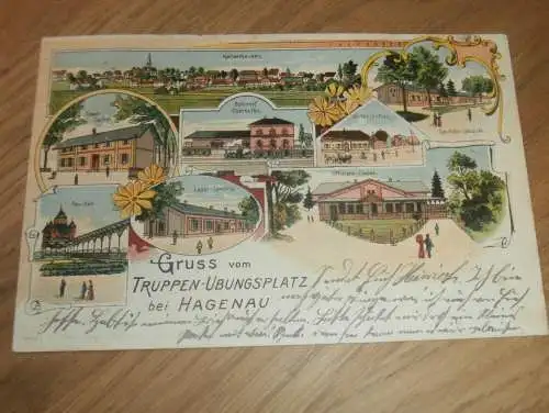 alte AK - Hagenau / Haguenau , 1905 , Truppenübungsplatz , Ansichtskarte !!