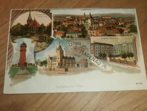 alte AK - Hagenau / Haguenau , 1914 , Litho , Ansichtskarte !!