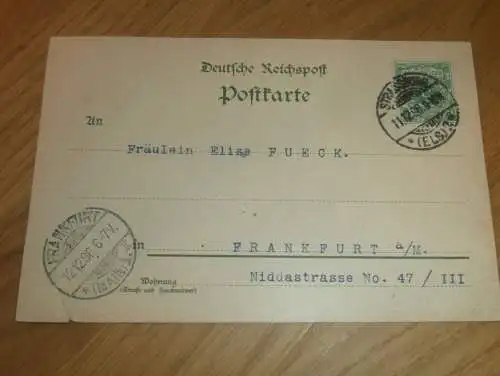 alte AK - Strassburg / Strasbourg , 1896 , Serger`s Räuberhöle , Ansichtskarte !!