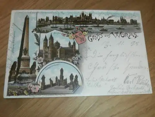 alte AK - Worms , 1898 , Litho , Ansichtskarte