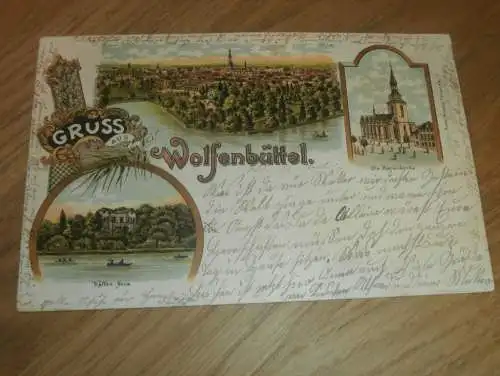 alte AK - Wolfenbüttel , 1898 , Litho , Ansichtskarte !!