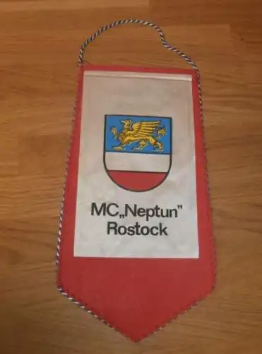 Wimpel , MC Neptun Rostock , 20 Jahre Speedway Stadion , ADMV , DDR , Motorsport , Rennsport !!!