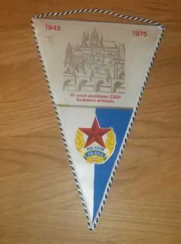 Speedway Wimpel - 1975 , Roter Stern Prag , CZ Strakonice , Motorsport !!