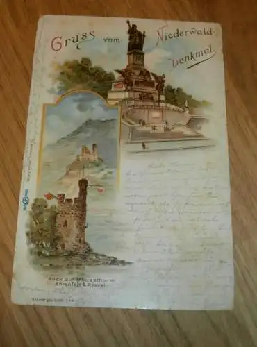 AK Niederwaldenkmal , 1900 , Rüdesheim a. Rh. alte Ansichtskarte , Postkarte !!!