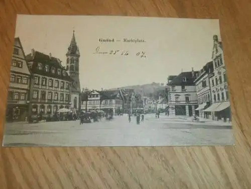 alte AK - Gmünd , 1907 , alte Ansichtskarte , Postkarte !!!
