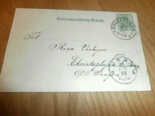 Jordanbad b. Biberach an der Riß , 1905 , alte Ansichtskarte , Postkarte !!!