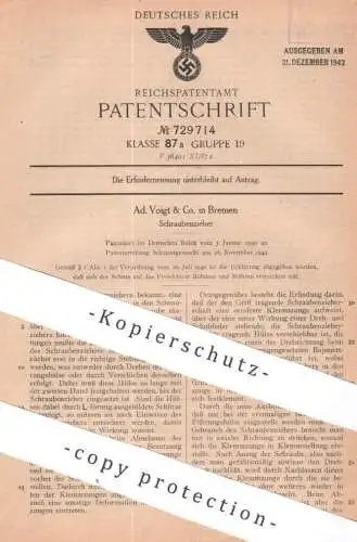 original Patent - Ad. Voigt & Co. Bremen | 1940 | Schraubenzieher | Schraubendreher | Werkzeug , Schraube , Schrauben