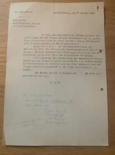 Janssen & Bechly in Neubrandenburg , 1948 , Brauerei , Bier , Grundschuld , Luftschutz , Verdunkelung ,  Mecklenburg  !!