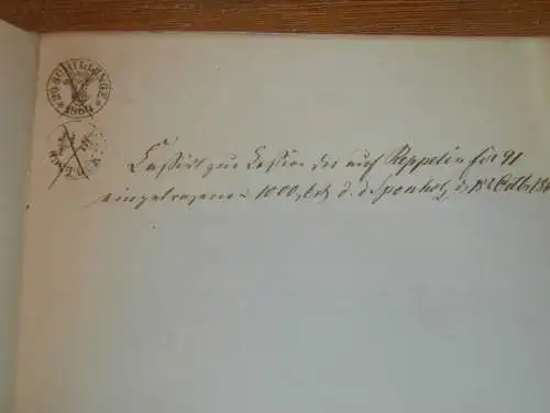 alte Akte - 1866 , Fritz Stein in Waren / Müritz ,  Reppelin b. Ribnitz in Mecklenburg , Willebrandt zu Dewitz Nahmacher