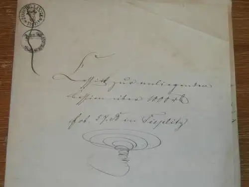 alte Akte - 1870 , Gewerbebank H. Schuster in Tieplitz b. Sternberg i. Mecklenburg , Adel , Schwerin !!