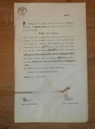 alte Akte - 1859 , Gutsbesitzer L. Fietense auf Tieplitz b. Sternberg i. Mecklenburg , Adel , Schwerin !!