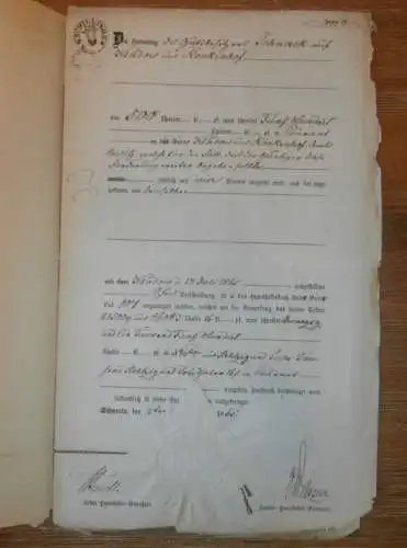 alte Akte - 1866 , J. Rubensohn in Crivitz , Kladow und Rönkenhof i. Mecklenburg , Wismar !!