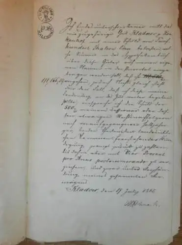 alte Akte - 1866 , J. Rubensohn in Crivitz , Kladow und Rönkenhof i. Mecklenburg , Wismar !!