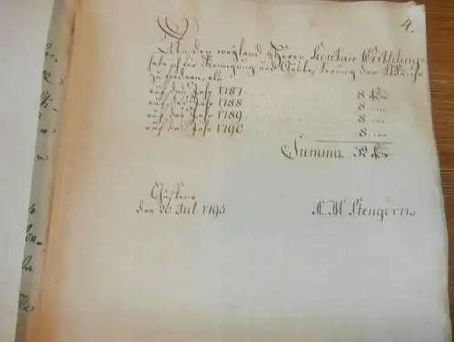 alte Akte - 1795 , von Bülow , Güstrow i. Mecklenburg , Adel , Rostock , Oerthling !!!