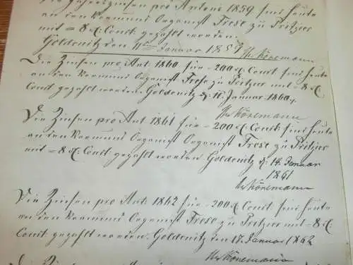 alte Akte - 1857-1889 , Goldenitz , Pritzier , Neuenrode b. Hagenow , Naumburg , Ludwigslust - Parchim , Mecklenburg !!