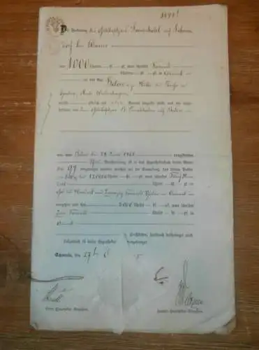 Gut Below b. Grabow , 1865 , Gutsbesitzer Sauerkohl in Schwastorf bei Waren / Müritz ,  Wredenhagen , Mecklenburg , Akte