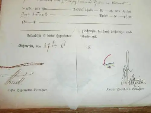 Gut Below b. Grabow , 1865 , Gutsbesitzer Sauerkohl in Schwastorf bei Waren / Müritz ,  Wredenhagen , Mecklenburg , Akte