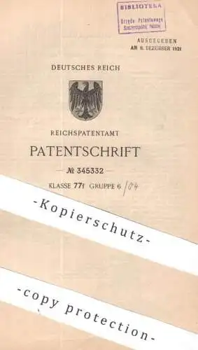 original Patent - Fritz Gasse , Dresden | 1921 | Scherzartikel mit Knallvorrichtung | Knall , Knaller , Spielzeug !