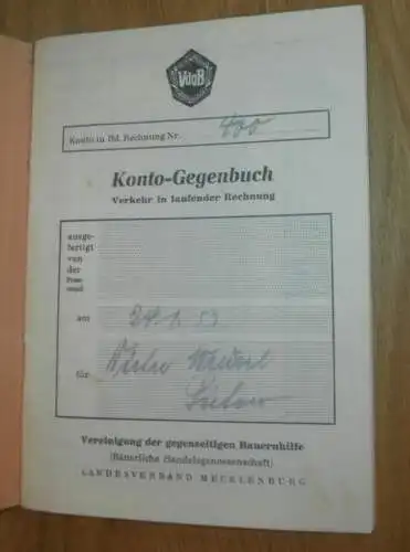 altes VdgB Sparbuch Sietow , 1953 , Dieter Wentzel in Sietow i. Mecklenburg , Sparkasse , Bank !!