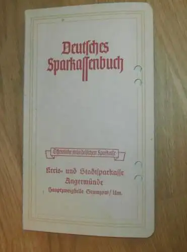 altes Sparbuch Gramzow b. Angermünde , 1952 - 1953 , Gertrud Meißner in Gramzow b. Angermünde  , Sparkasse , Bank !!